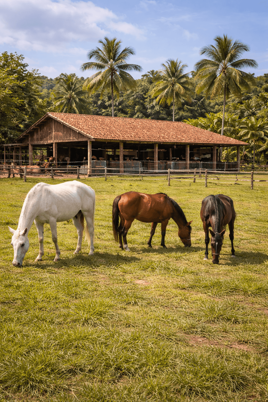 Haras com estrutura para cavalos